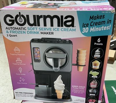 Gourmia Automatic Soft Serve Ice Cream &amp; Frozen Drink Maker – 2 Quart - like new