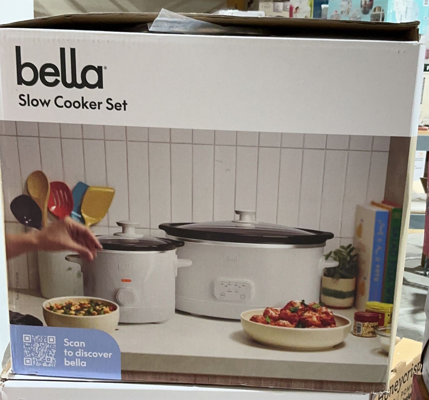 Bella Double-Duty Duo Slow Cooker Set – 2 Piece (6QT + 2QT) like new