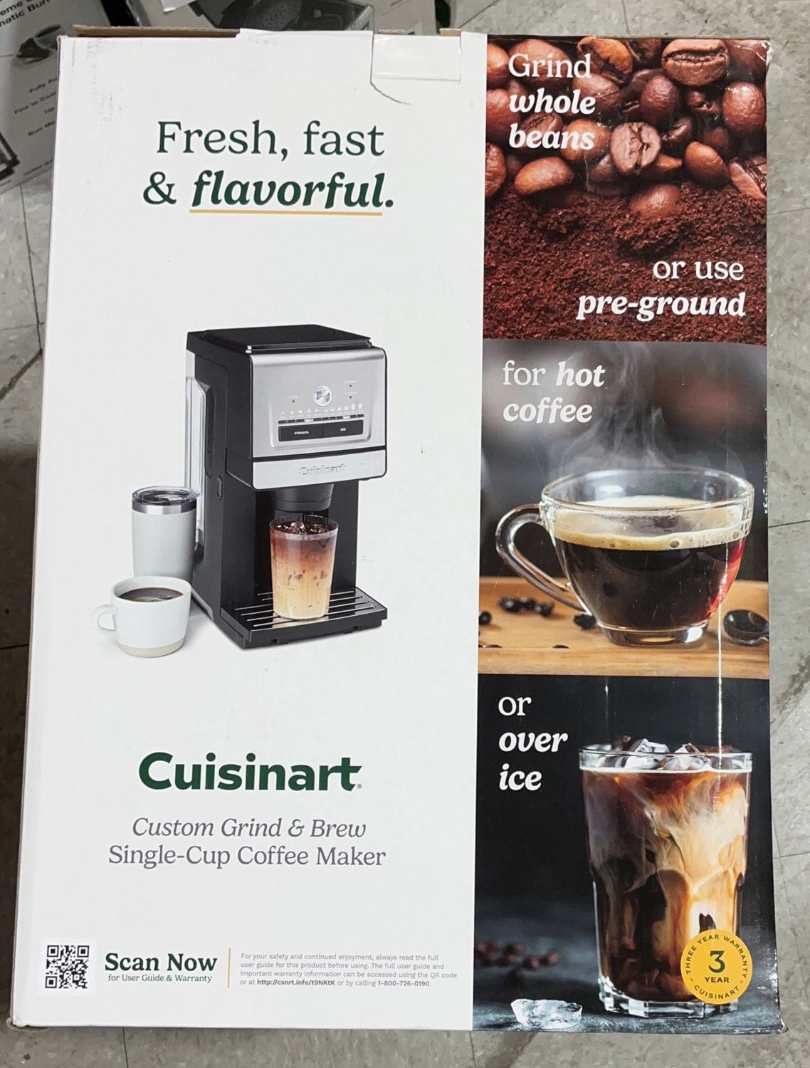 Cuisinart Custom Grind &amp; Brew Single-Serve Coffee Maker used good condition
