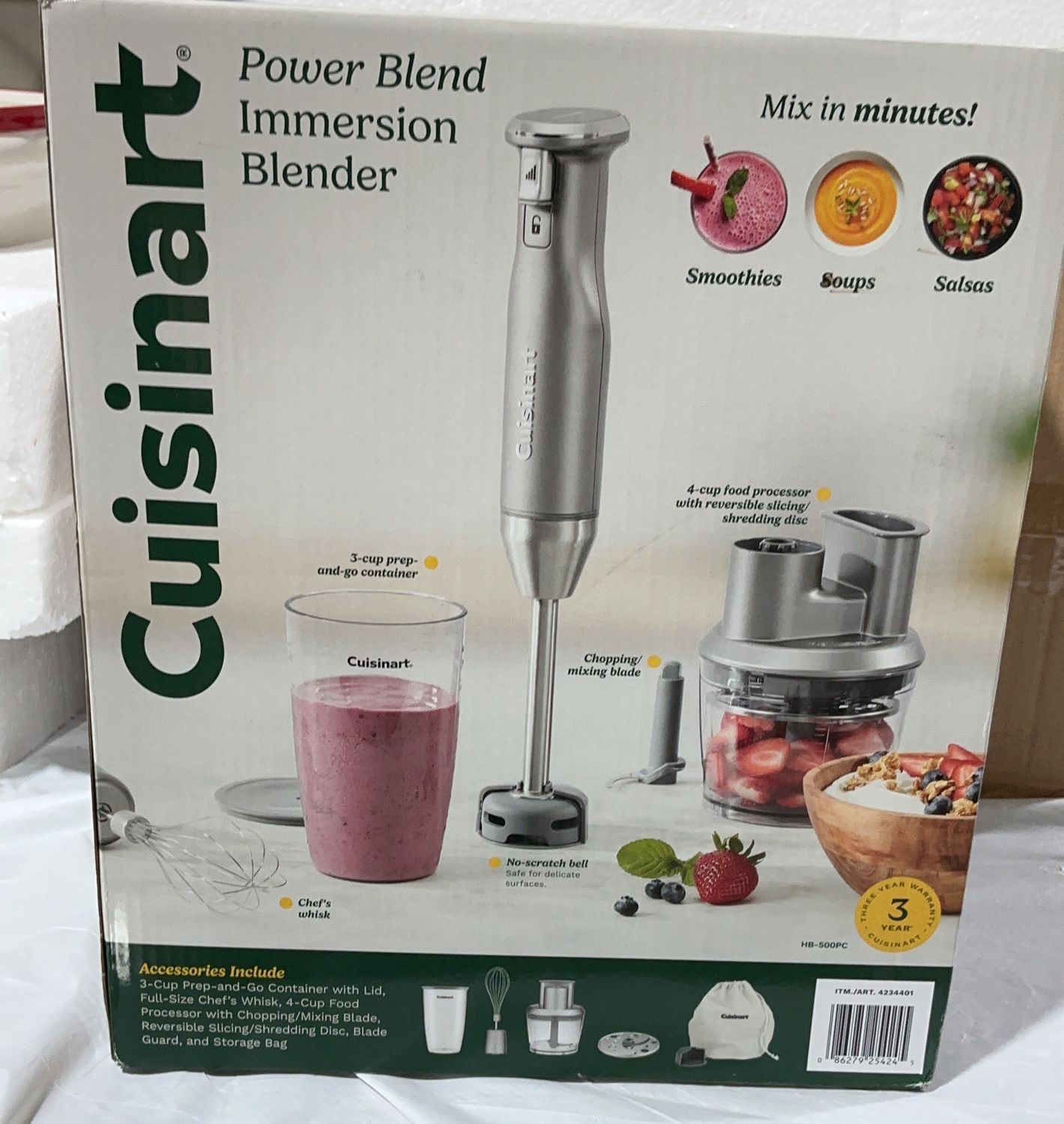 Cuisinart Power Blend Immersion Blender – Hand Blender Set with Accessories like new