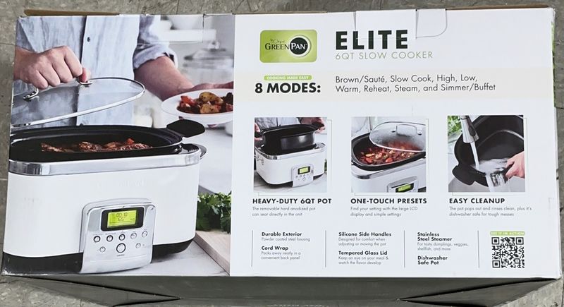 GreenPan Elite 6QT Slow Cooker – Programmable Digital –  like new