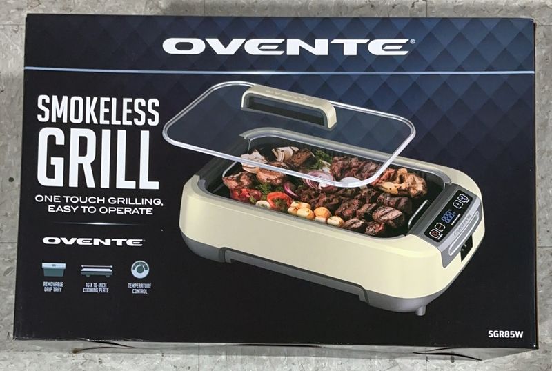 Ovente Smokeless Indoor Grill SGR85W – Digital Temperature Control – like