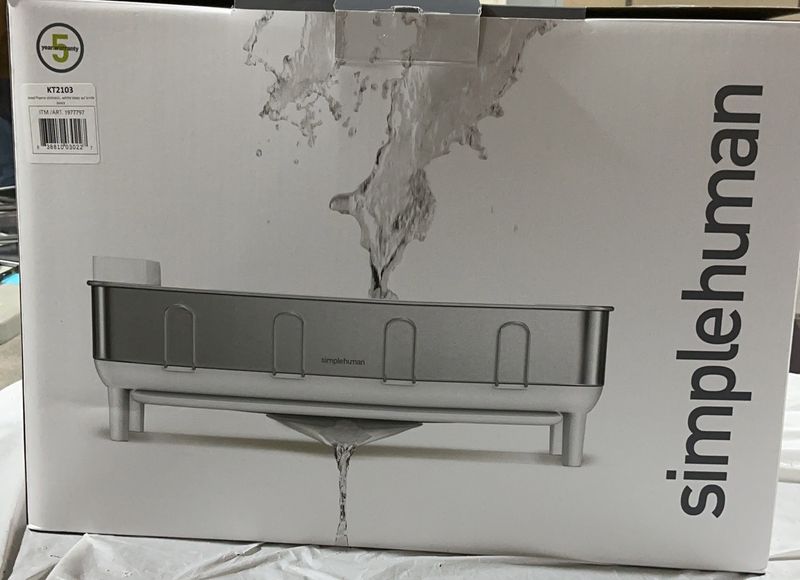 Simplehuman Steel Frame Dishrack with Knife Block –like new