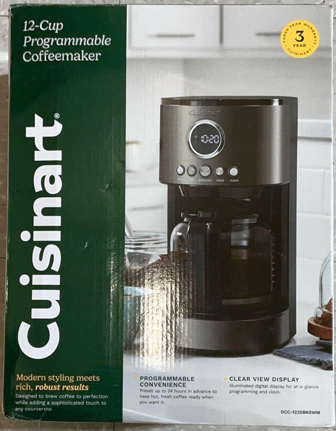 Cuisinart 12-Cup Programmable Coffee Maker – Stainless Steel – New