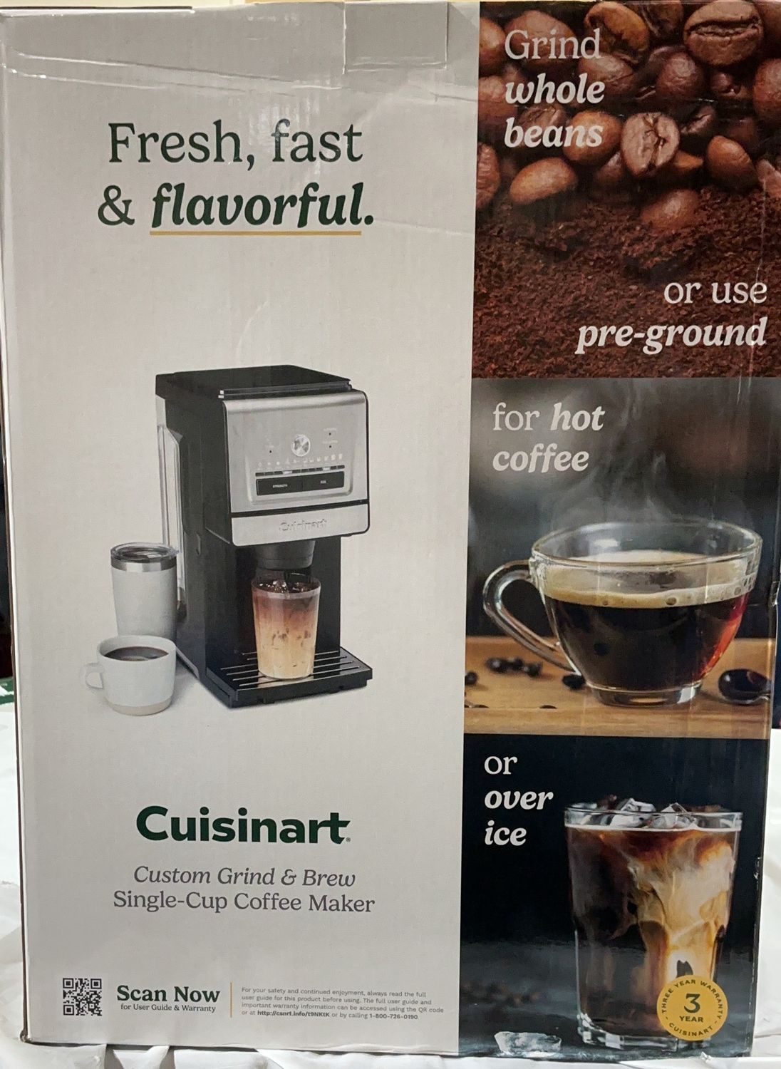 Cuisinart Custom Grind &amp; Brew Single-Serve Coffee Maker –like new