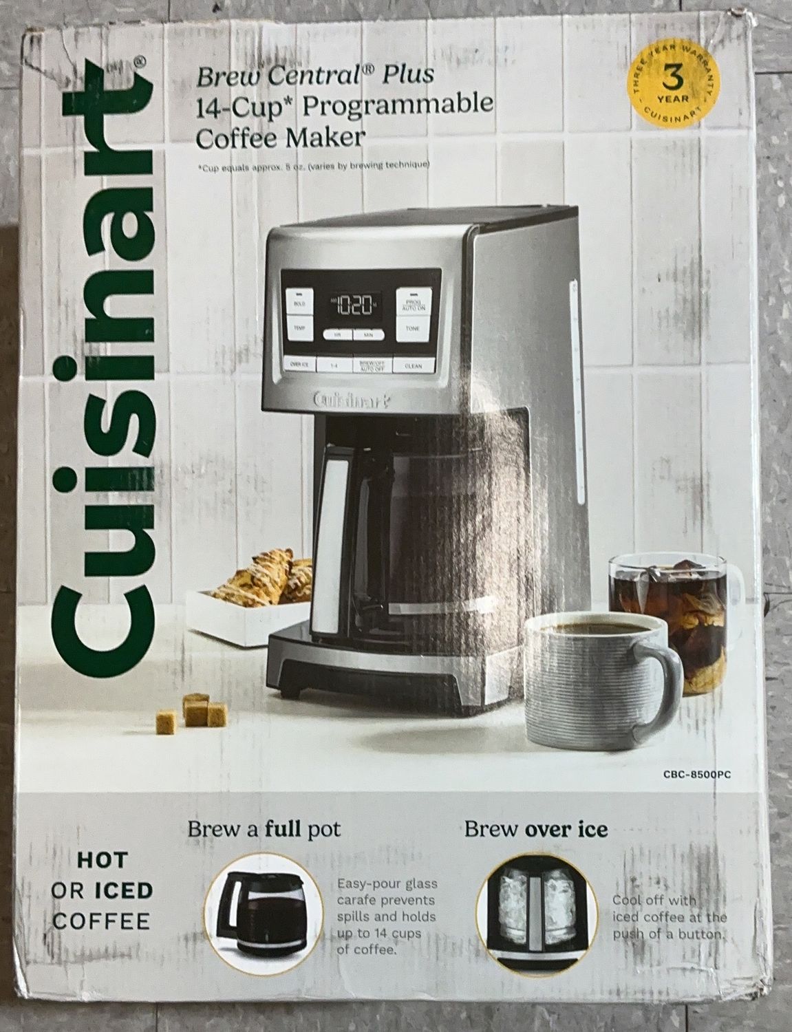 Cuisinart Brew Central Plus 14-Cup Programmable Coffee Maker – Stainless Steel – used good condition