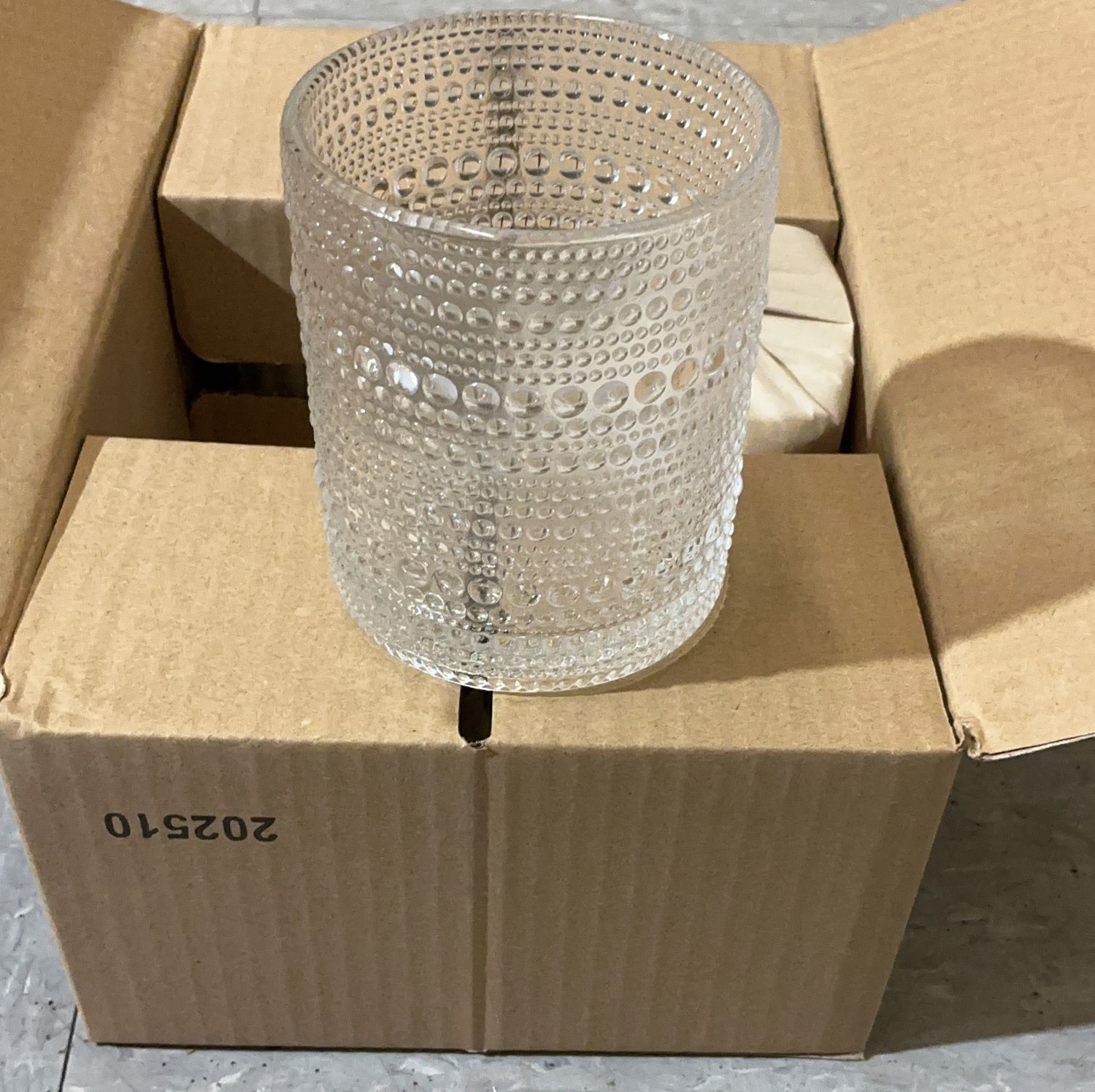 Mikasa Set of 6 Double Old-Fashioned Glasses – Textured Crystal –Like New