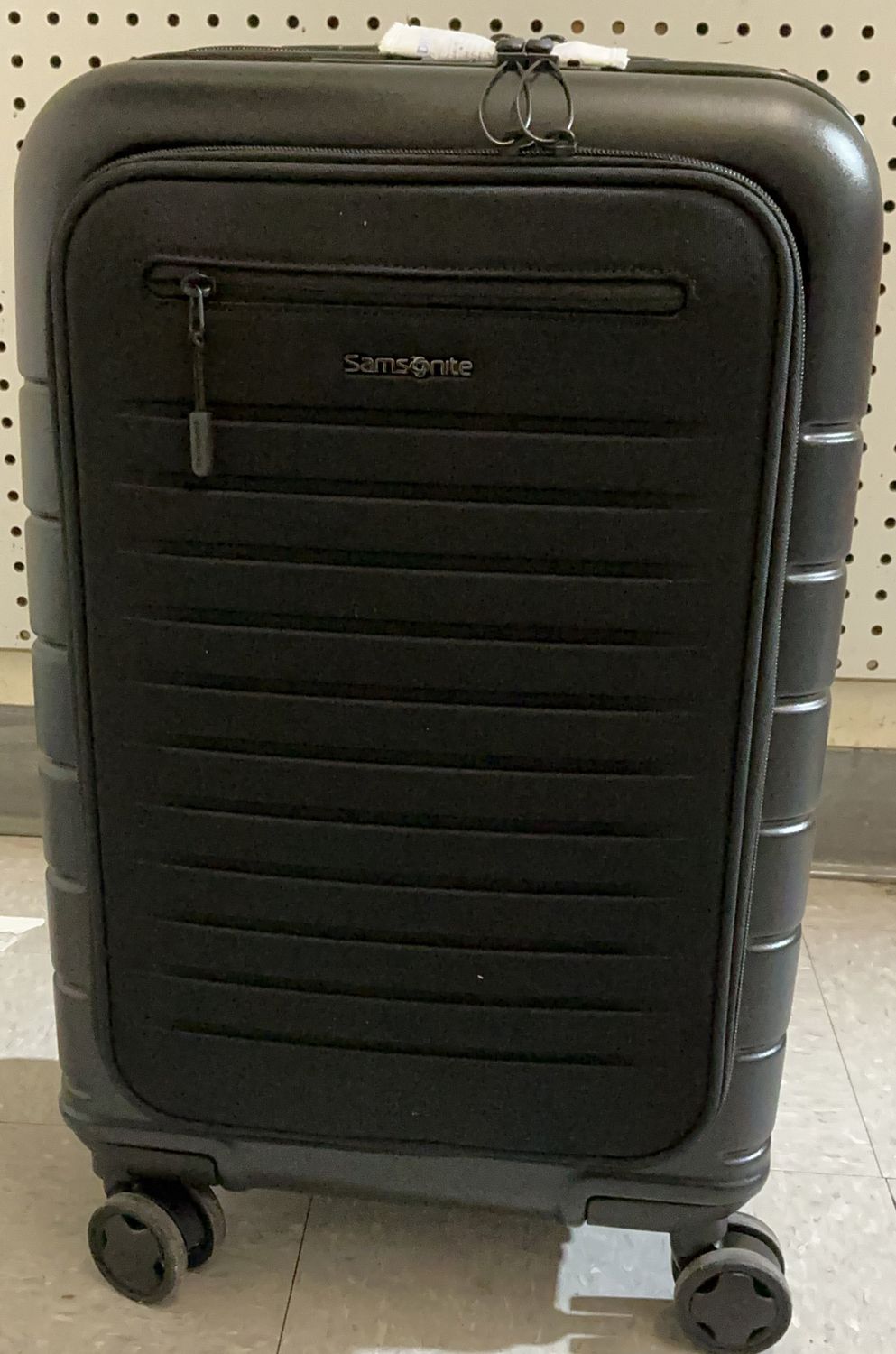 Samsonite Hardside Carry-On Spinner Luggage – Black – Front Pocket -like new