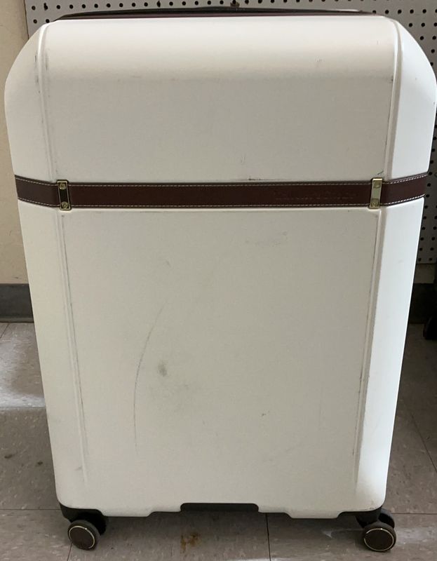 Traveler’s Choice Spinner Luggage – Large 28” – Hard Shell – 4 Wheels – Cream/Brown