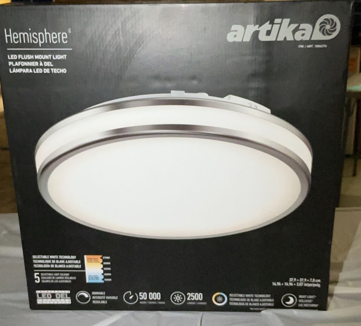 Artika Hemisphere LED Flush Mount Ceiling Light – Modern Round Fixture new