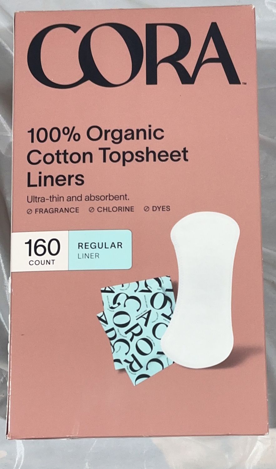 Cora 100% Organic Cotton Topsheet Liners – 160 Count Regular – like new