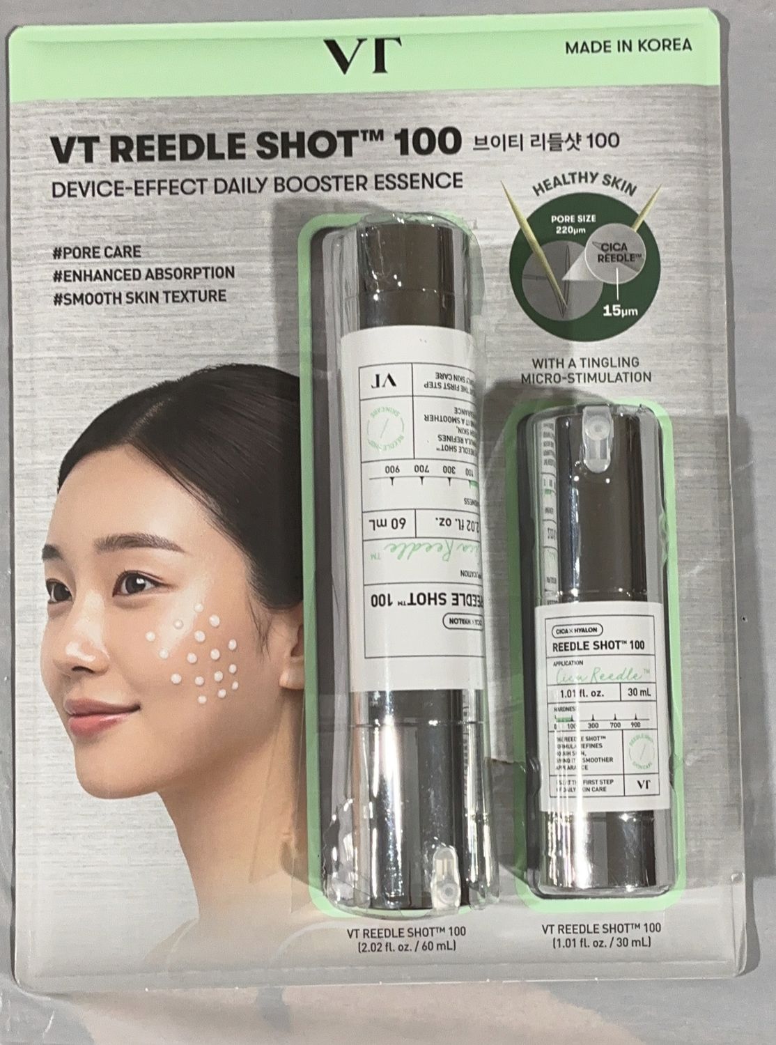 VT Reedle Shot 100 Daily Booster Essence Set – Device-Effect Skincare-open box