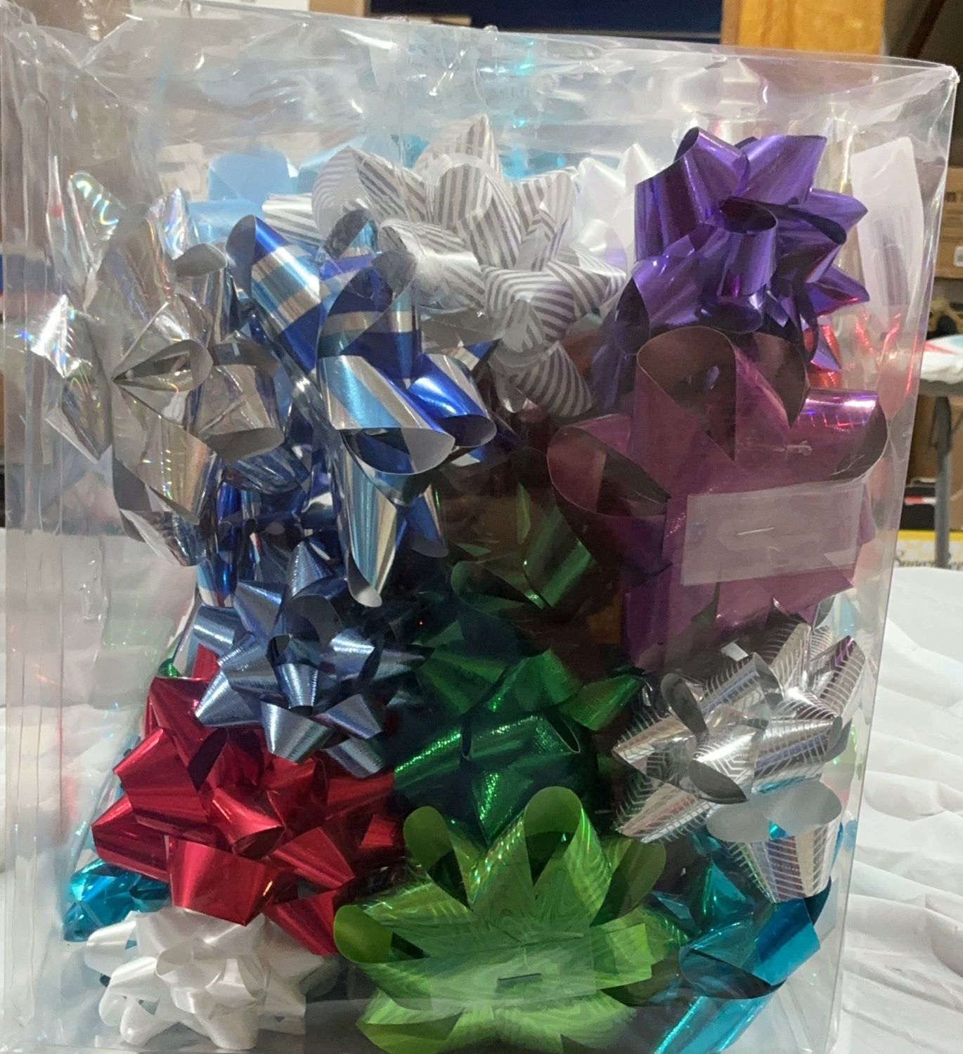 Assorted Decorative Gift Bows – Metallic &amp; Holographic Finish Variety Pack- Open Box