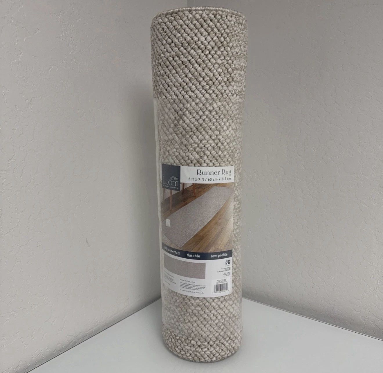 Off The Loom Runner Rug 2ft By 7ft Beige New Wit