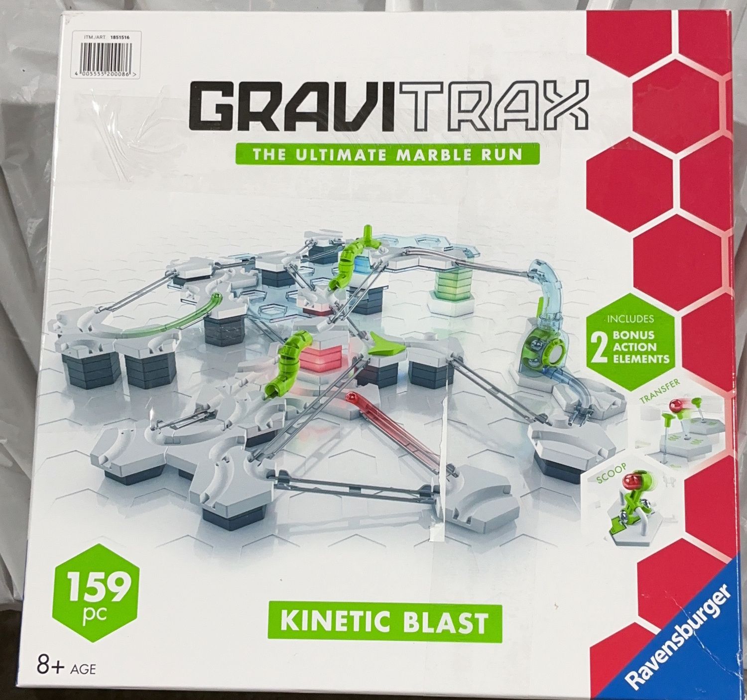 Ravensburger GraviTrax Kinetic Blast Marble Run Set – 159 Pieces-Like New