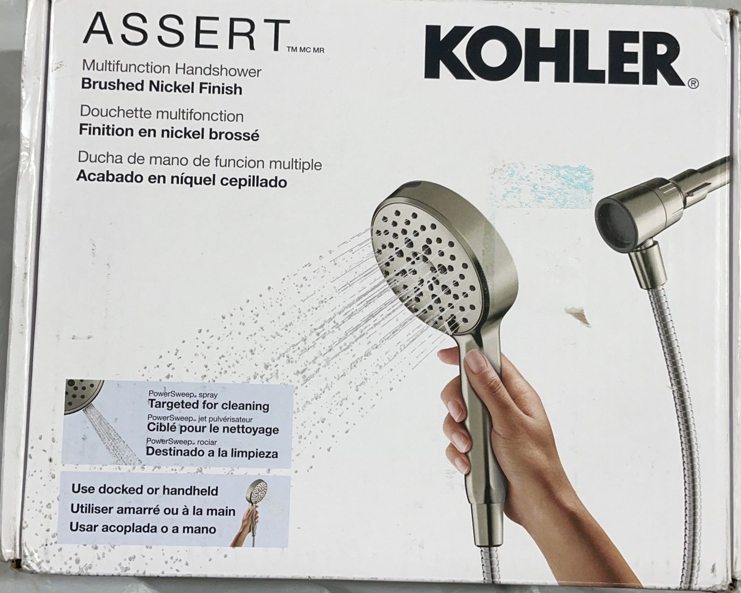 Kohler Assert Multifunction Handshower – Brushed Nickel Finish - Open Box
