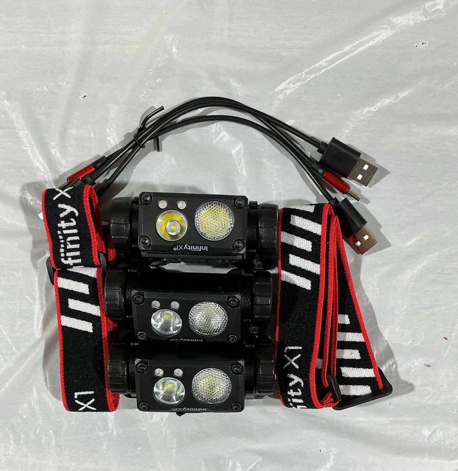 Infinity X1 Rechargeable LED Headlamp 3-Pack – Open Box