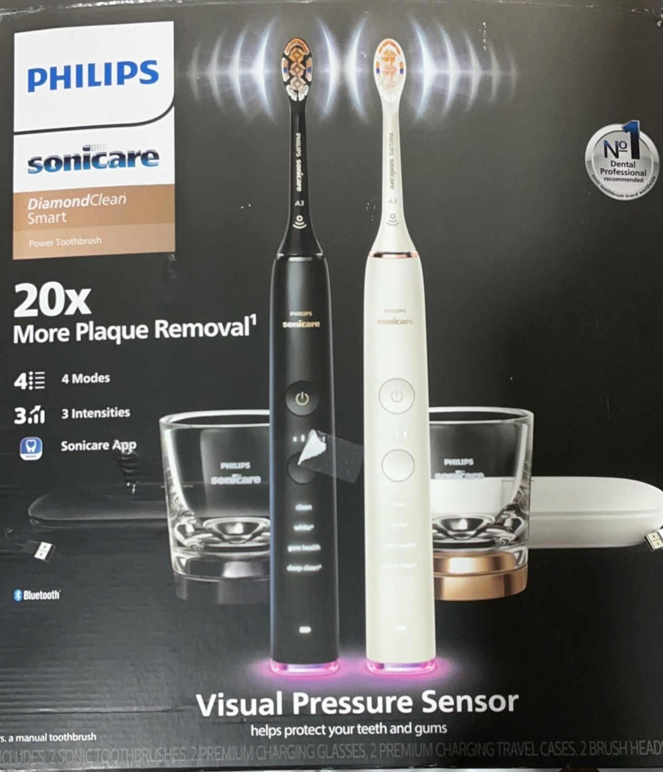 Philips Sonicare DiamondClean Smart Power Toothbrush – 2 Pack Open Box
