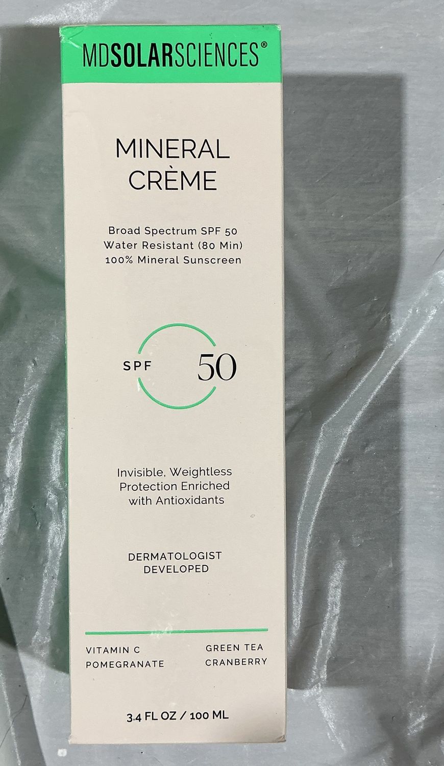 MDSolarSciences Mineral Crème SPF 50 – Broad Spectrum – 3.4 fl oz New