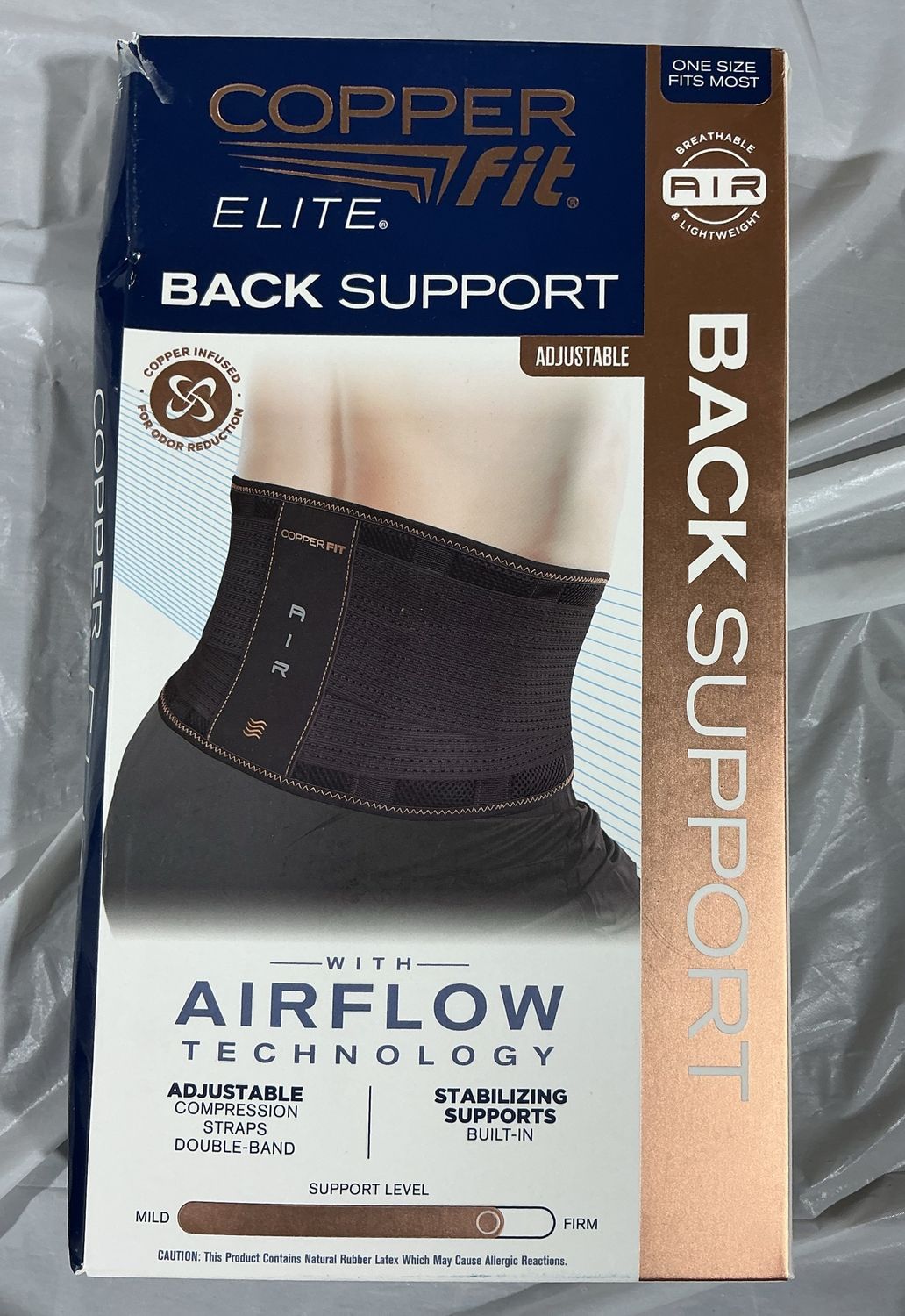 Copper Fit Elite Adjustable Back Support with Airflow Technology – One Size Fits Most. New Box
