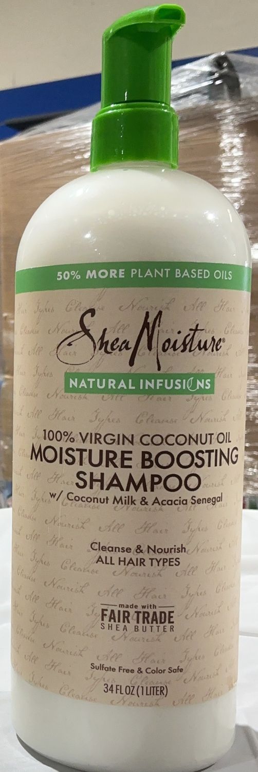 SheaMoisture 100% Virgin Coconut Oil Moisture Boosting Shampoo – 34 fl oz New