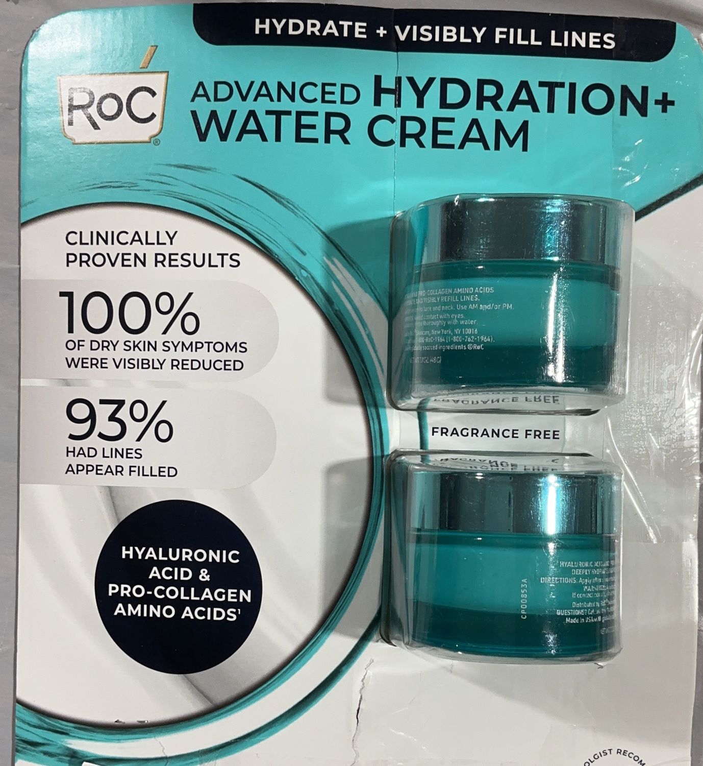 RoC Advanced Hydration+ Water Cream – Fragrance Free – 1.7 oz, 2 Pack - Liike New