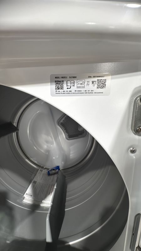LG 7.3 cu. ft. Rear Control ELECTRIC Dryer with Sensor Dry Item 1731770 | Model DLE7000W
