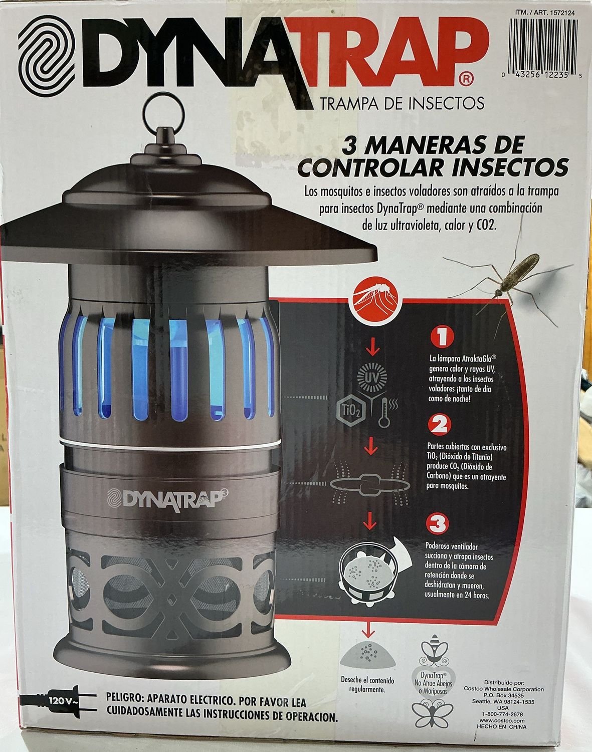 Dynatrap Insect Trap with UV Light &amp; CO₂ Technology – Indoor/Outdoor- Like New