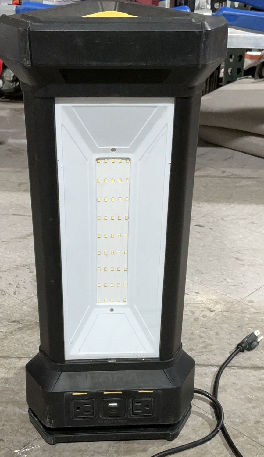 Portable LED Work Light Tower – High Output Shop &amp; Jobsite Light – Plug-In-Open Box