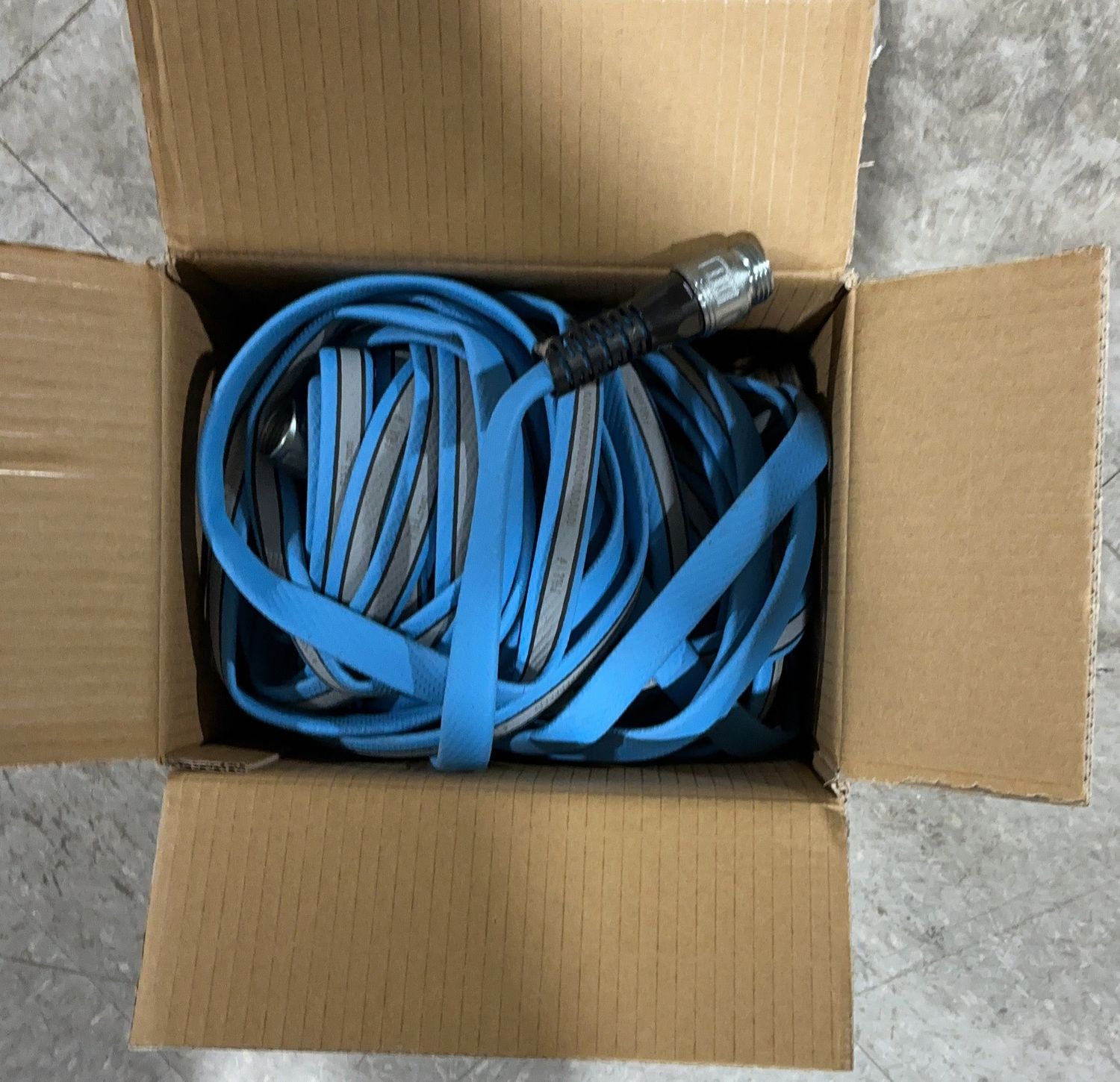 Flexon Blue Heavy-Duty Garden Hose – Kink-Resistant – Reinforced Couplings-Open Box