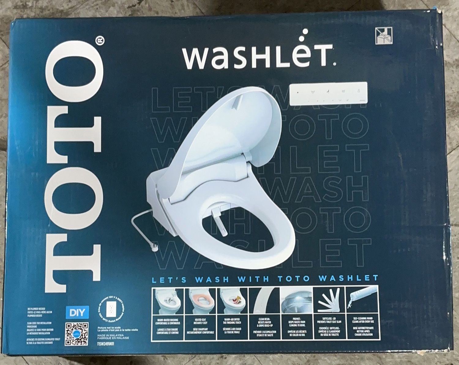 TOTO Washlet Electronic Bidet Toilet Seat – Elongated – White-like new