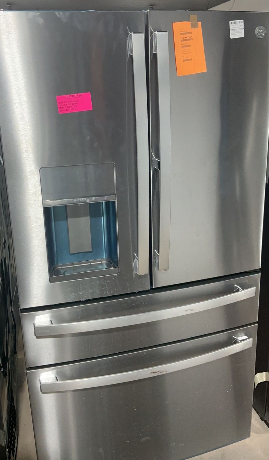 GE Profile PVD28BYNFS 27.9 Cu. Ft.Smart 4-Door French Door Refrigerator – Fingerprint Resistant Stainless Steel | Door-In-Door