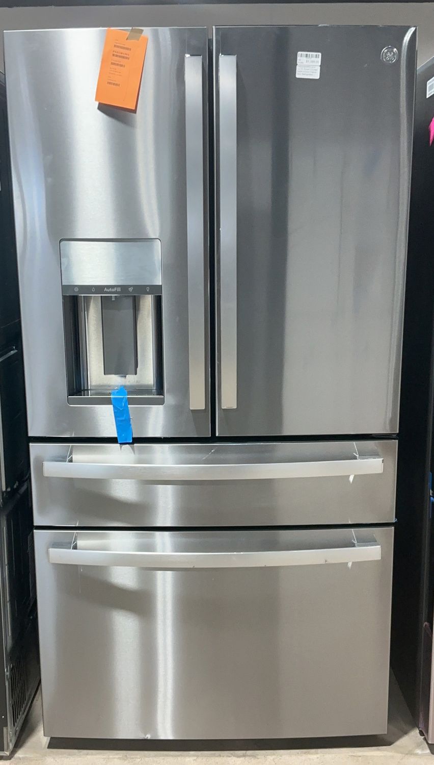 GE Profile PXD22BYPFS 22.4 Cu. Ft. Smart Counter-Depth 4-Door French Door Refrigerator – Fingerprint Resistant Stainless Steel