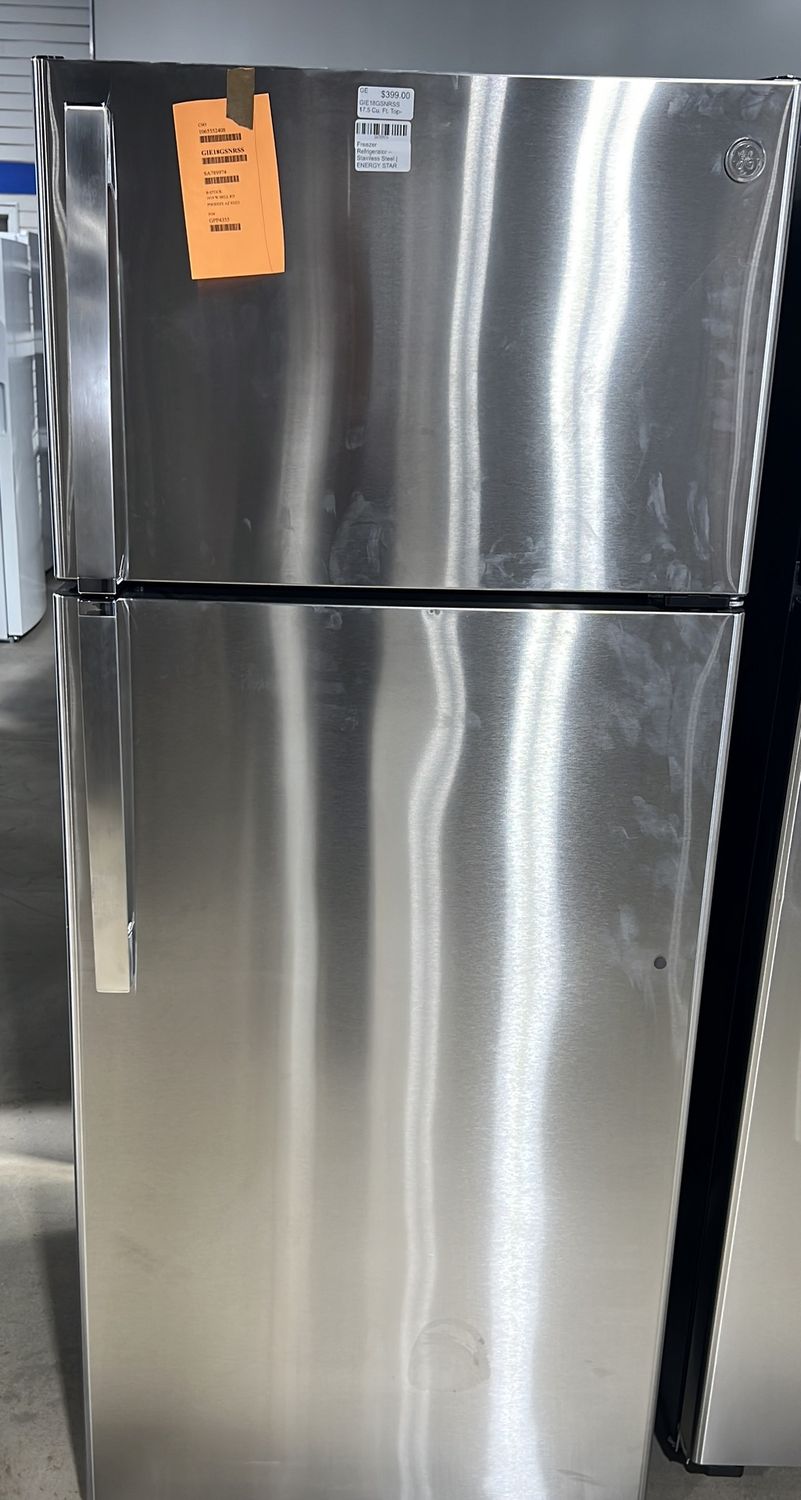 GE GIE18GSNRSS 17.5 Cu. Ft. Top-Freezer Refrigerator – Stainless Steel | ENERGY STAR
