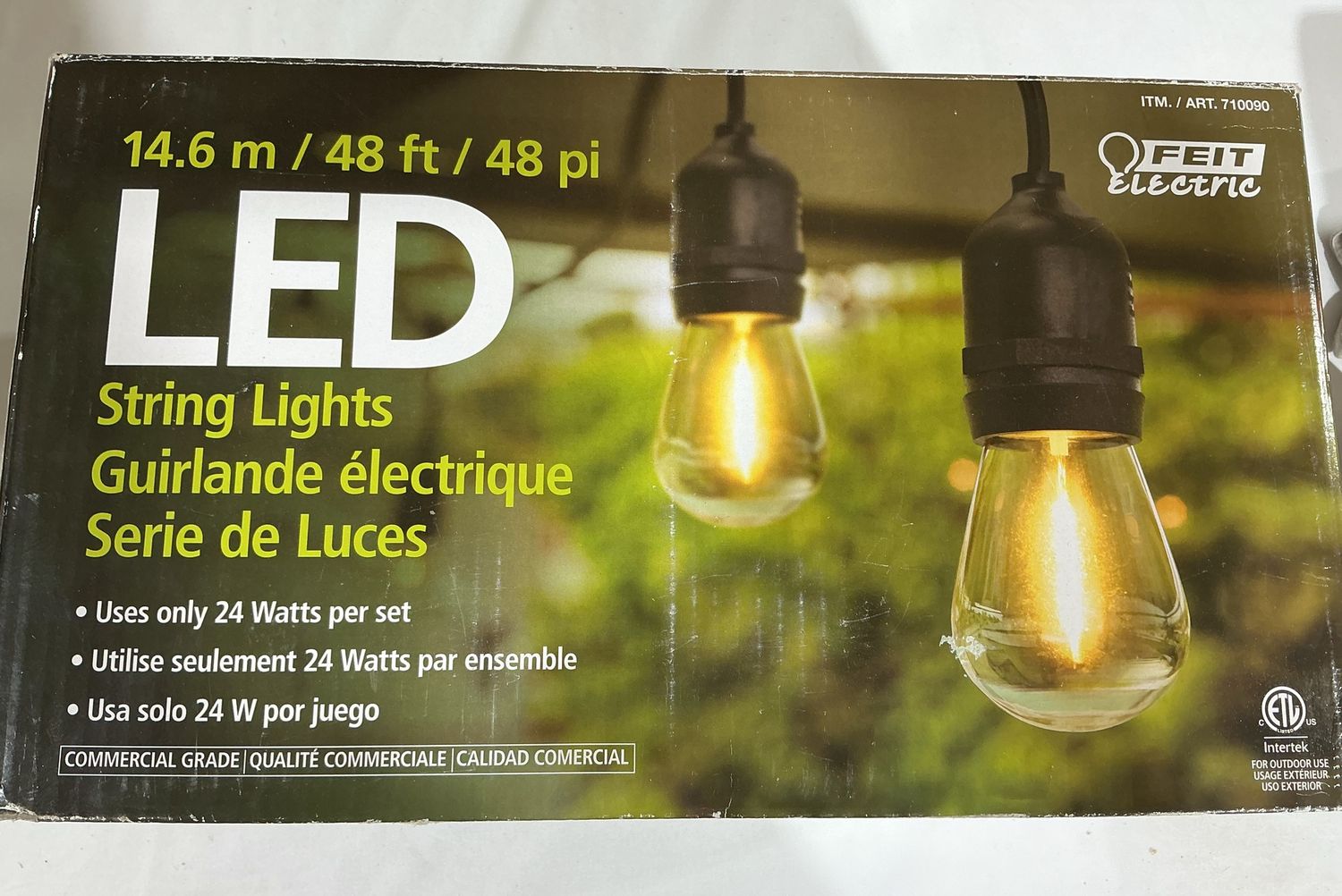 Feit Electric 48 ft LED String Lights – Commercial Grade-Like New