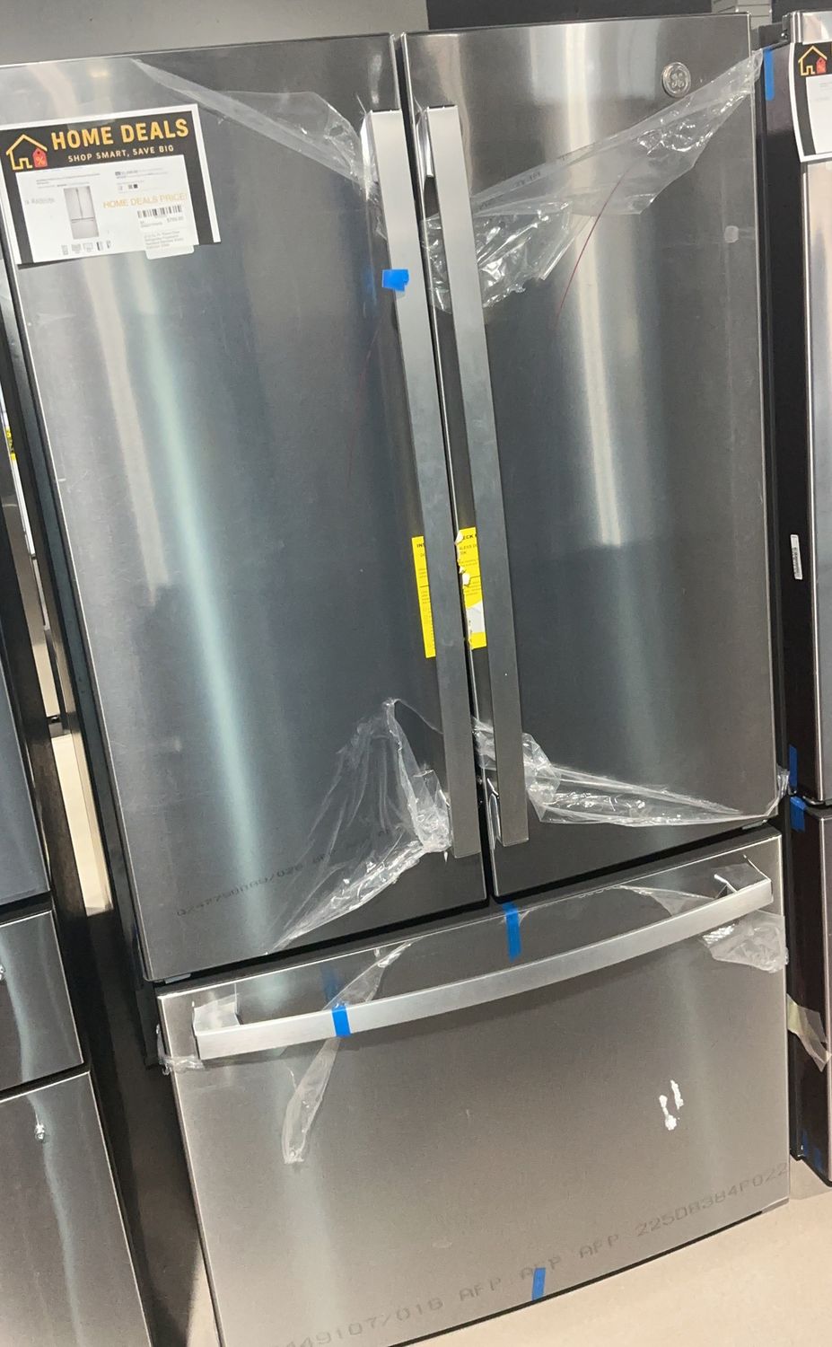 GE GNE27JYMFS 27.0 Cu. Ft. French Door Refrigerator Fingerprint Resistant Stainless Steel | ENERGY STAR