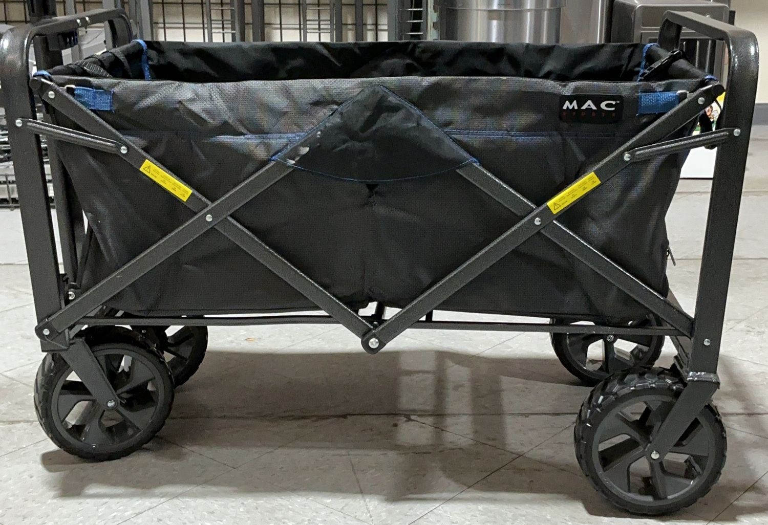 MAC Sports Heavy-Duty Folding Utility Wagon – All-Terrain Wheels-open box