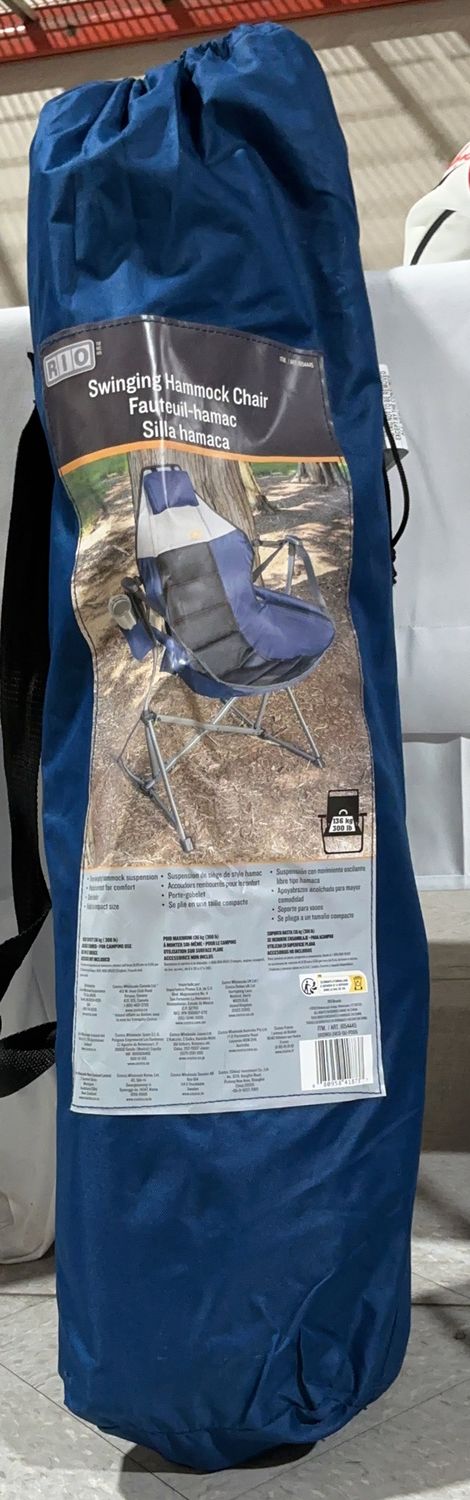 RIO Swinging Hammock Chair – Portable Outdoor Camp Chair with Rocking Base &amp; Carry Bag-like new