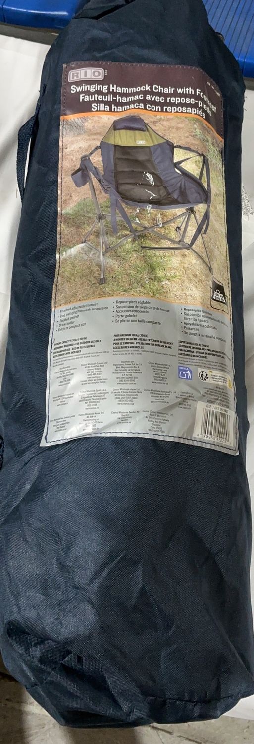 RIO Swinging Hammock Chair with Adjustable Headrest – Portable Folding Camp  Chair open box