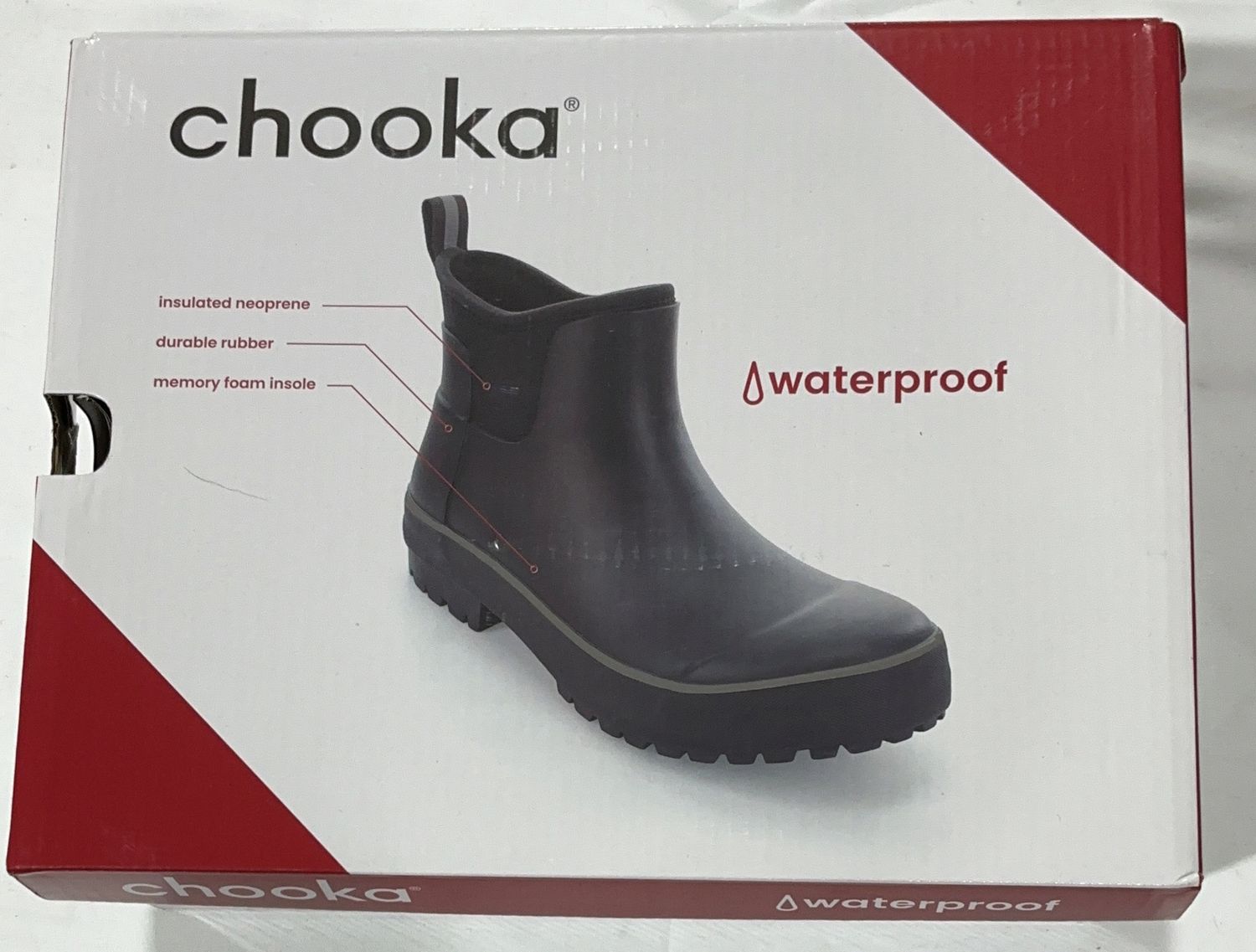 Chooka Everyday Neoprene Ankle Waterproof Boots – Black – Women’s Size 7-Like New