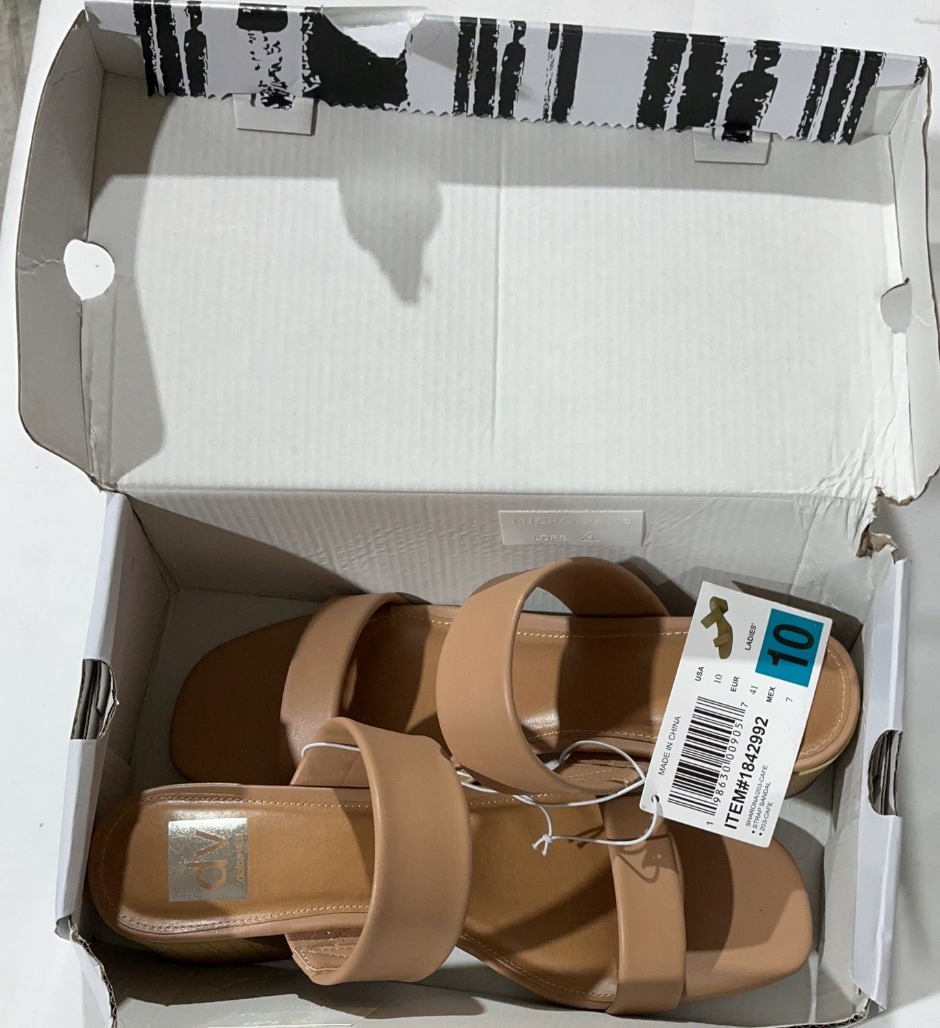 DV by Dolce Vita Women’s Double Strap Slide Sandals – Nude – Size 10-Like New