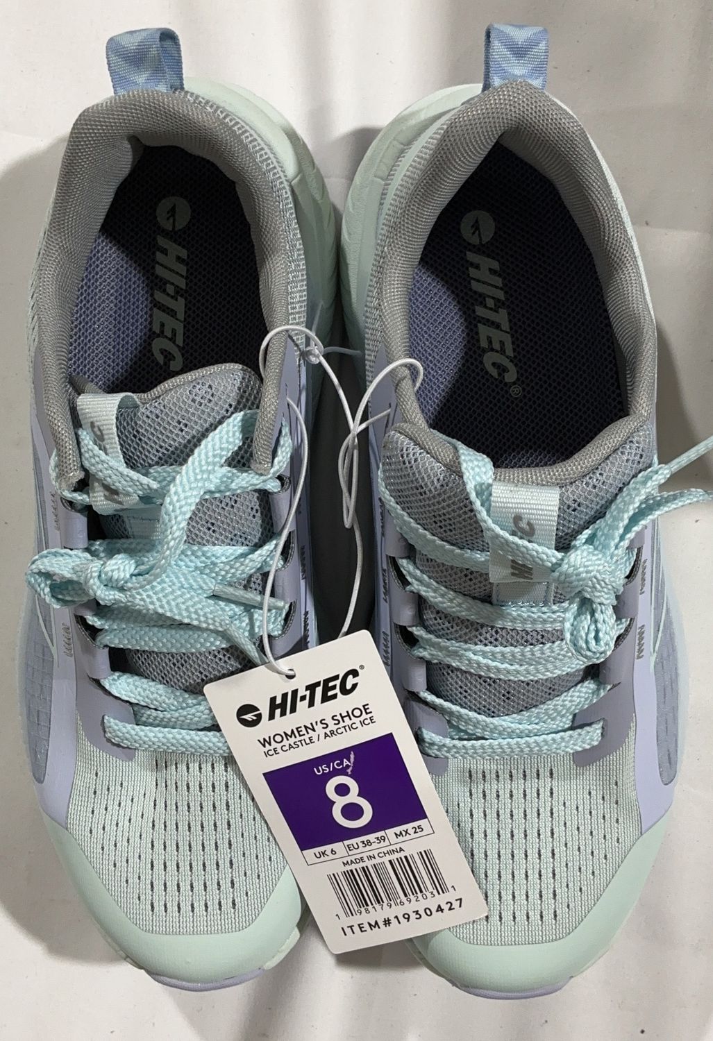 Hi-Tec Women’s Trail Running Shoe – Ice Castle/Arctic Ice – Size 8 open box