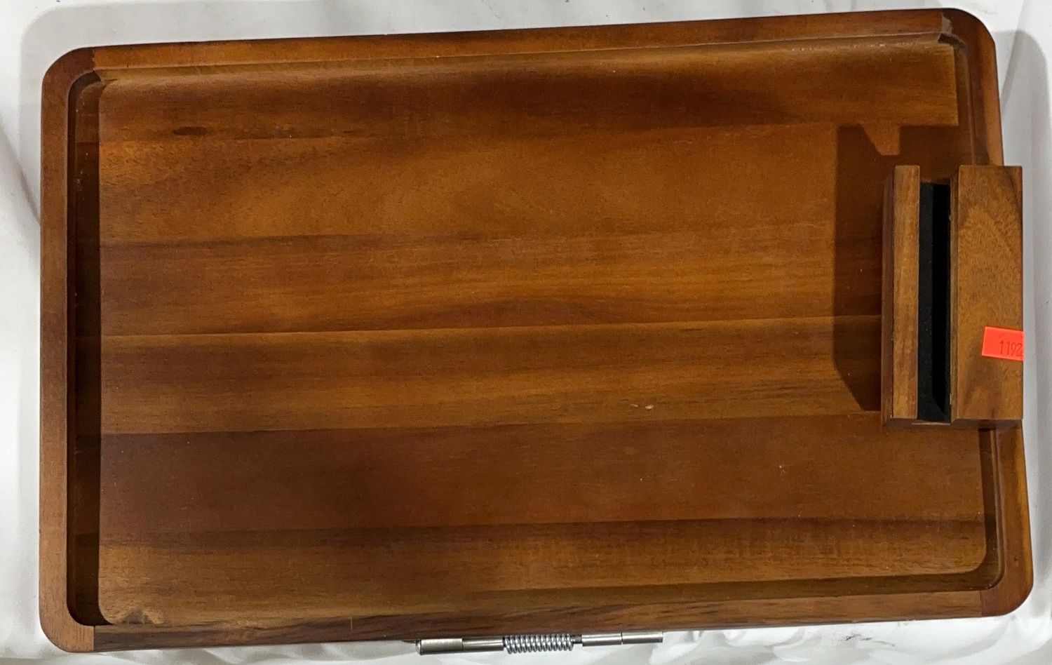 Acacia Wood Armrest Tray - Sofa Couch Tray - Open Box