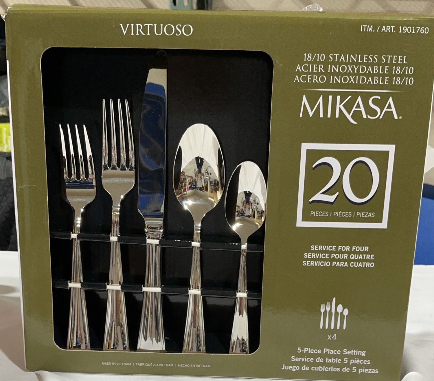 Mikasa Virtuoso 20-Piece 18/10 Stainless Steel Flatware Set – Service for 4-like new