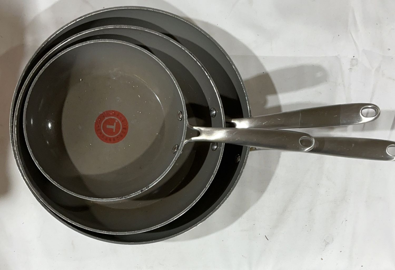 T-fal Nonstick Fry Pan Set – 3-Piece-used