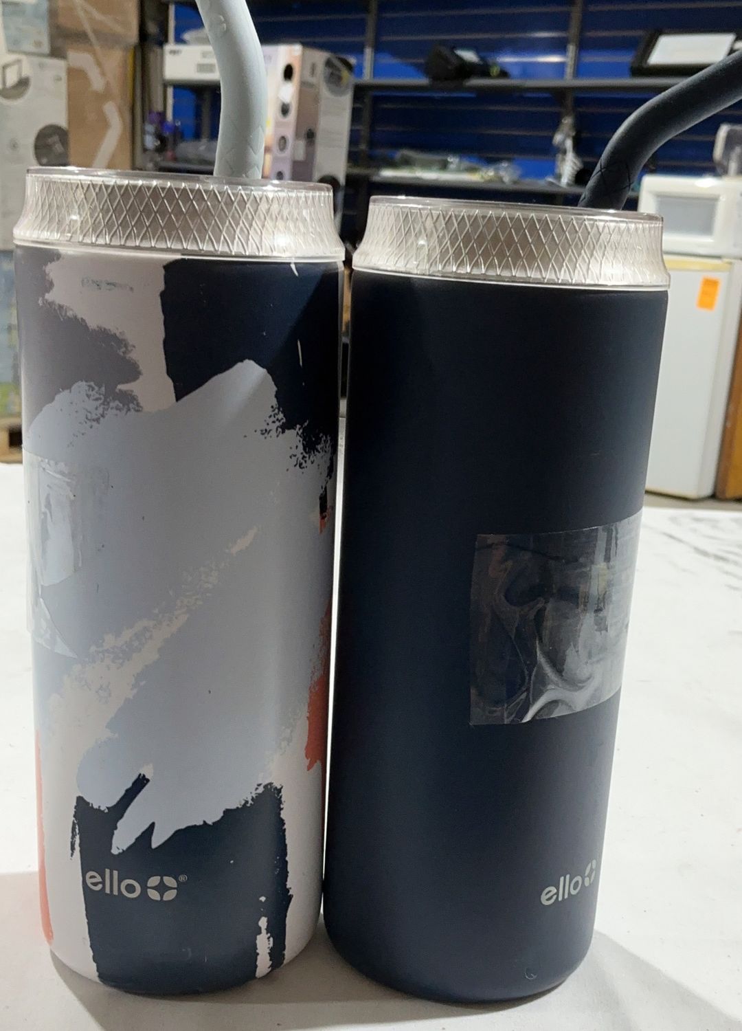 Ello Insulated Stainless Steel Straw Tumblers – 2 Pack-Open Box