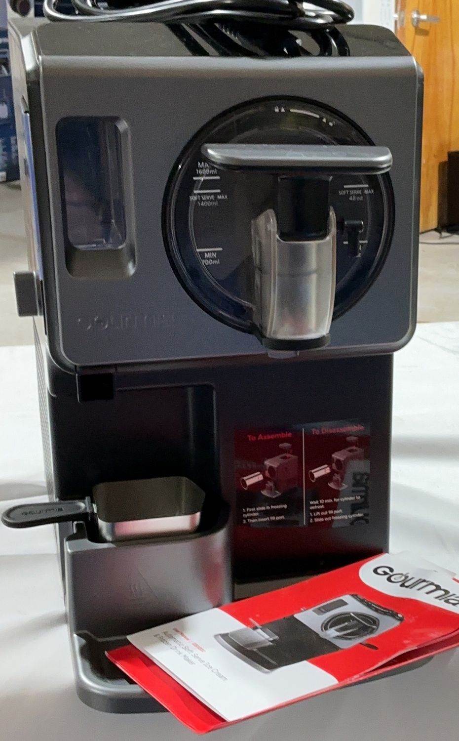 Gourmia Soft Serve Ice Cream Maker – 48 oz Capacity-Open Box