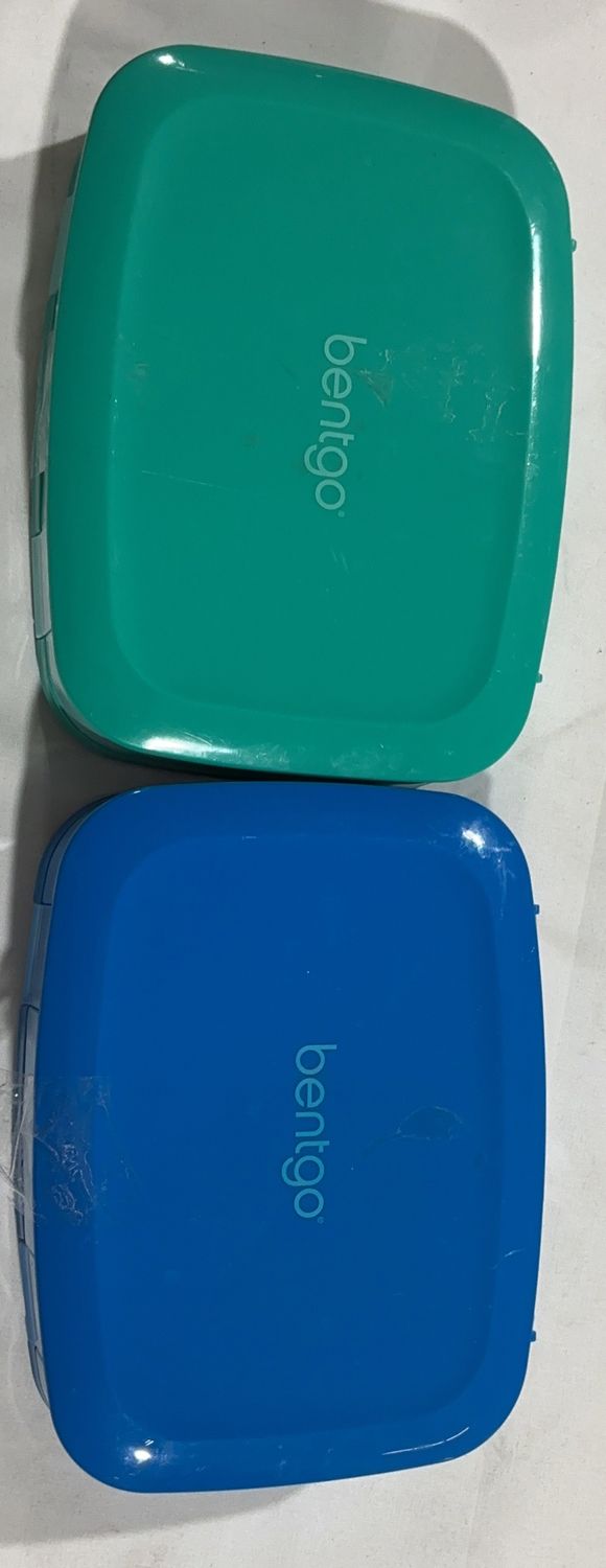 Bentgo 5-Compartment Leak-Resistant Lunch Box – Teal &amp; Blue (2-Pack) Used