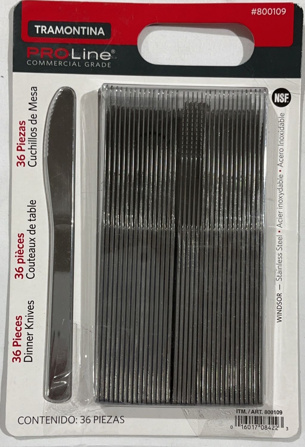 Tramontina ProLine Commercial Grade Dinner Knives – 36 Piece Set (Stainless Steel) New