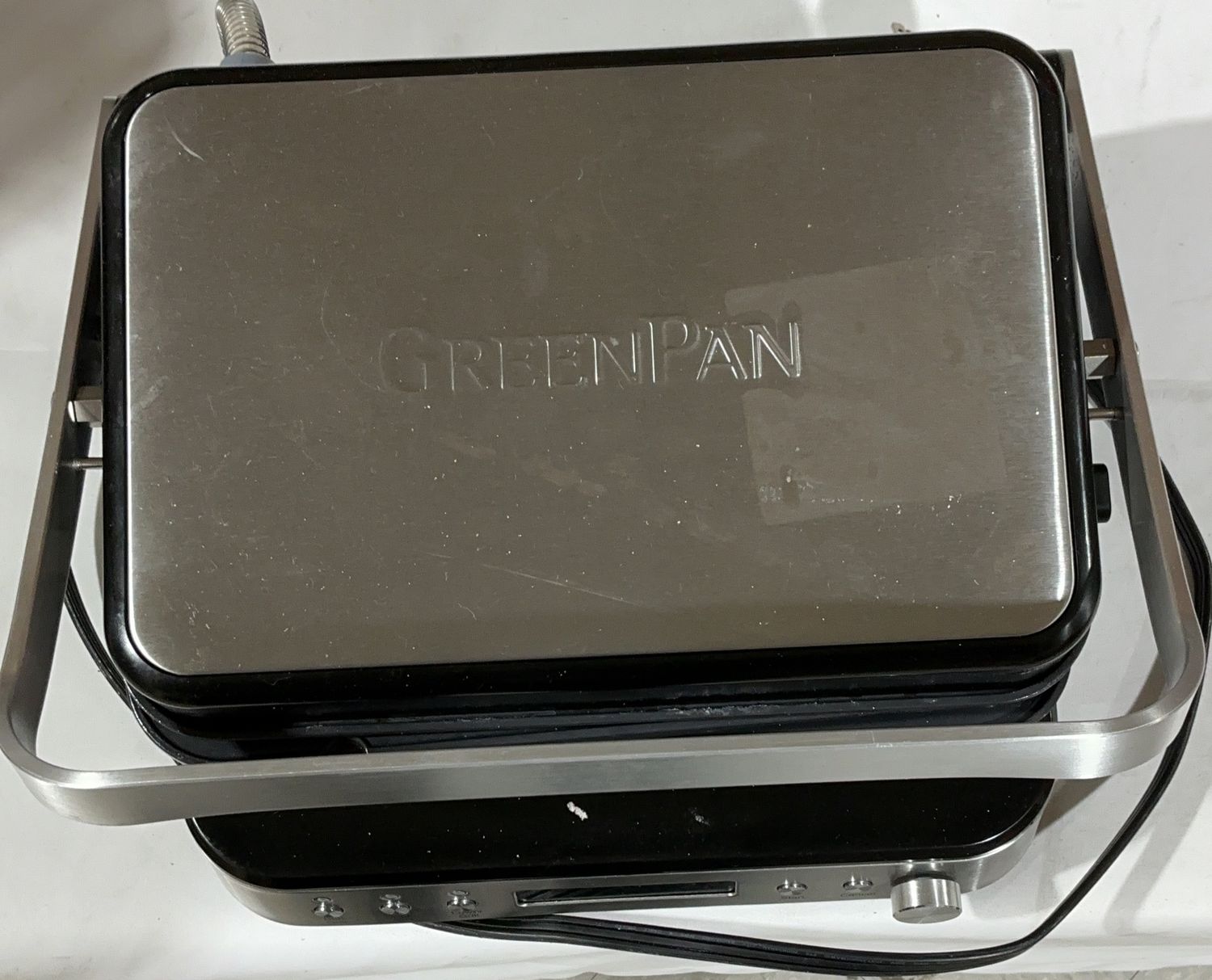 GreenPan Stainless Steel Electric Contact Grill &amp; Panini Press-Used